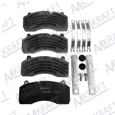 Колодки тормозные дисковые с установочным комплектом Yutong 6938 29147 3501-01538 3501-01436