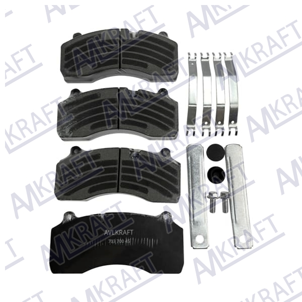 Колодки тормозные дисковые с установочным комплектом Yutong 6938 29147 3501-01538 3501-01436