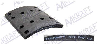 Накладка тормозная SITRAK C7H и HOWO T5G (мост MCP16) задняя 410х220 мм 12 отв.  WG9761450185  70370003