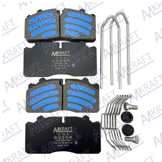 Колодки тормозные дисковые с установочным комплектом Dongfeng Z55N BAW-1044 1065 FENIX Евро-2 Евро-3